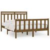 vidaXL Cadre de lit sans matelas marron miel bois pin massif 150x200cm
