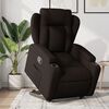 vidaXL Fauteuil inclinable marron foncé tissu