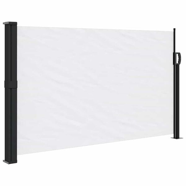 vidaXL Auvent lat&eacute;ral r&eacute;tractable blanc 120x600 cm