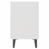 vidaXL Tables de chevet avec pieds en m&eacute;tal 2 pcs blanc 40x30x50 cm