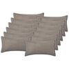 vidaXL Housse de coussin 12 pc HOUTEN Gris clair 40 x 80 cm Boucl&eacute;