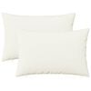 vidaXL Coussin de jet&eacute; 2 pc HEERLEN Blanc 50 x 80 cm Tissu