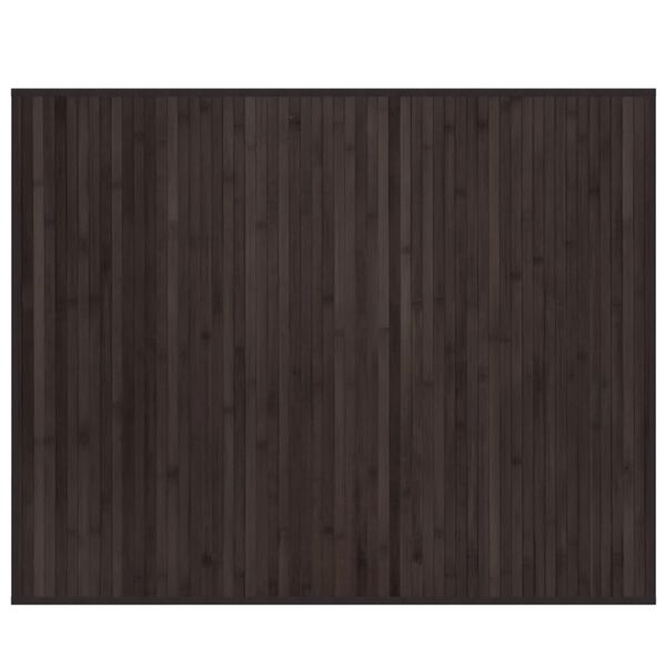 vidaXL Tapis rectangulaire marron fonc&eacute; 80x100 cm bambou
