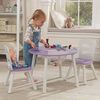 KidKraft Table de rangement et chaises enfant Ronde Lavande et blanc