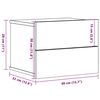 vidaXL Tables de chevet murales 2 pcs ch&ecirc;ne artisanal 40x32x30 cm