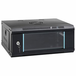 vidaXL Armoire r&eacute;seau avec stockage Noir 53 x 35 x 21 cm Acier