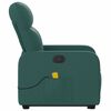vidaXL Fauteuil inclinable de massage Vert fonc&eacute; Tissu