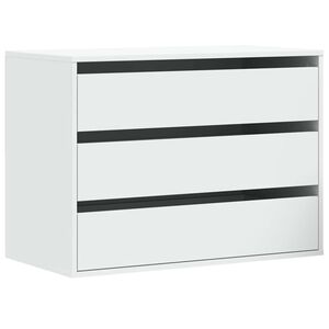 vidaXL Commode d'angle blanc 80x41x58 cm bois d'ing&eacute;nierie