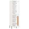 vidaXL Buffet haut Blanc 34,5x34x180 cm Bois d'ing&eacute;nierie