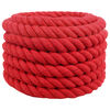 vidaXL Corde en coton 60 mm 10 m Rouge 100% Coton