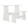 vidaXL Ensemble &agrave; manger REINE 3 pcs blanc bois de pin massif