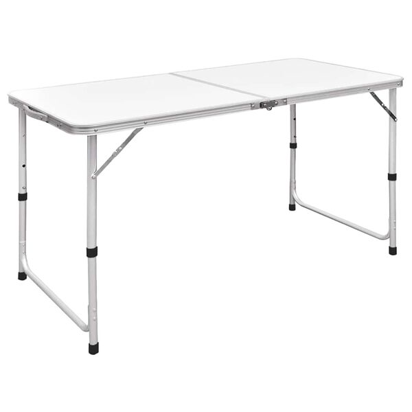 vidaXL Table pliable de camping Hauteur réglable Aluminium 120x60 cm