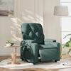 vidaXL Fauteuil inclinable électrique Vert foncé Tissu