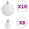 vidaXL Ensemble de boules de No&euml;l 111 pi&egrave;ces blanc et gris polystyr&egrave;ne
