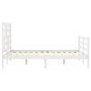 vidaXL Cadre de lit sans matelas blanc 140x190 cm bois massif