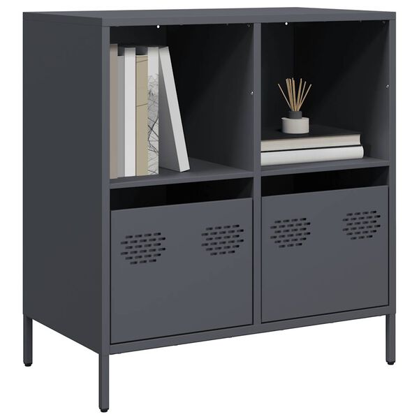 vidaXL Buffet anthracite 68x39x73,5 cm acier lamin&eacute; &agrave; froid