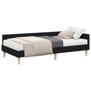 vidaXL Cadre de lit d'angle avec matelas avec matelas 2 pcs Vert tissu