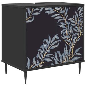 vidaXL Armoire de salle de bain DOKKUM Ch&ecirc;ne noir 60 x 40 x 61 cm
