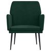 vidaXL Fauteuil Vert fonc&eacute; 62x79x79 cm Velours