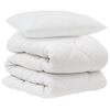 vidaXL Couette avec oreiller 2 pcs Blanc Microfibre
