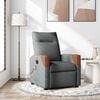 vidaXL Fauteuil inclinable de massage en tissu gris fonc&eacute;