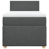 vidaXL Sommier &agrave; lattes de lit avec matelas Gris fonc&eacute; 90x200 cm Tissu