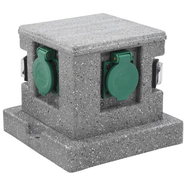 vidaXL Prise de jardin avec capteur cr&eacute;pusculaire Plastique