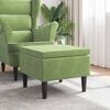 vidaXL Tabouret avec pieds en bois Vert clair Velours