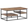 vidaXL Table basse 90x50x39 cm teck de récupération massif