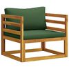 vidaXL Fauteuil modulable avec coussins Bois d'Acacia Massif Naturel
