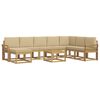 vidaXL Ensemble de canap&eacute;s d'ext&eacute;rieur 9 pc Blanc et Beige