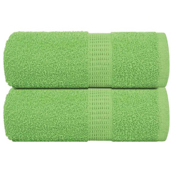 vidaXL Serviettes de toilette FROGN 2 pi&egrave;ces Vert pomme 30x30 cm 360 g/m&sup2;