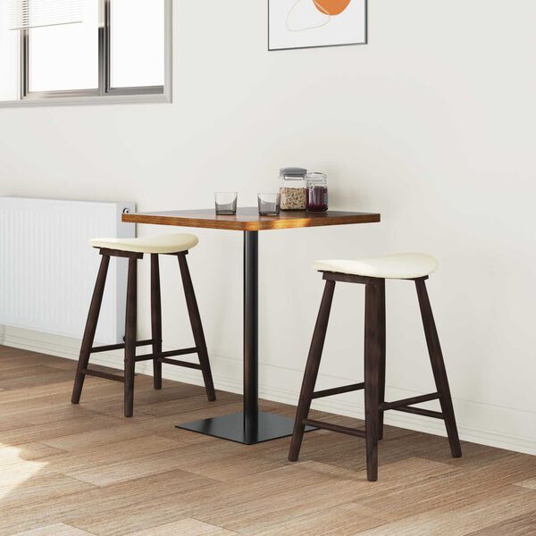 vidaXL Chaises de salle &agrave; manger 2 pcs Marron Clair 46 x 37 x 63 cm