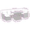 vidaXL Salon de jardin avec coussins 8 pcs beige r&eacute;sine tress&eacute;e acacia