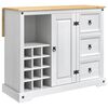 VidaXL Rangement de cuisine Blanc et Cire de Miel 112 x 70 x 91,5 cm
