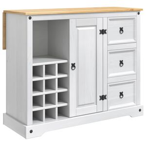 VidaXL Rangement de cuisine Blanc et Cire de Miel 112 x 70 x 91,5 cm