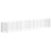 vidaXL Lit sur&eacute;lev&eacute; &agrave; gabion Fer galvanis&eacute; 600x100x100 cm