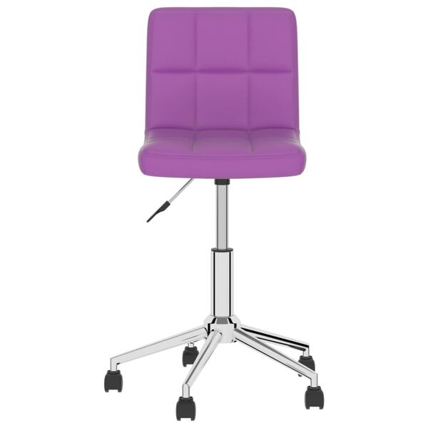 vidaXL Chaises &agrave; manger pivotantes lot de 4 violet similicuir
