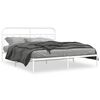 vidaXL Cadre de lit m&eacute;tal sans matelas et t&ecirc;te de lit blanc 193x203 cm