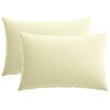 vidaXL Housse de coussin 2 pcs HEERLEN Cr&egrave;me 30 x 50 cm Polyester