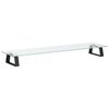 vidaXL Support de moniteur noir 80x20x8 cm verre tremp&eacute; et m&eacute;tal