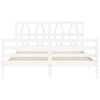 vidaXL Cadre de lit sans matelas blanc bois de pin massif