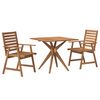 vidaXL Ensemble &agrave; manger de jardin 3 pcs Bois d'acacia solide