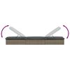 vidaXL Transats 2 pcs avec table gris résine tressée