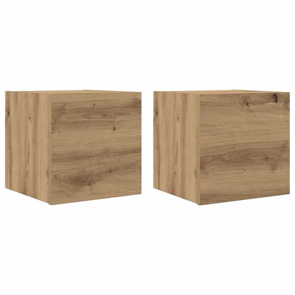 vidaXL Meubles TV muraux 2 pcs chêne artisanal 30,5x30x30 cm