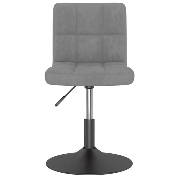 vidaXL Tabouret de bar pivotant Gris clair Velours