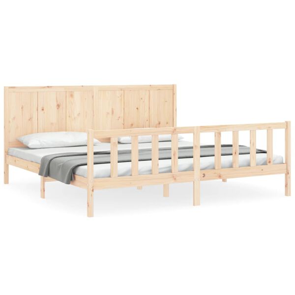 vidaXL Cadre de lit sans matelas 200x200 cm bois massif de pin
