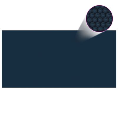 vidaXL Film solaire de piscine flottant PE 600x300 cm Noir et bleu