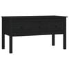 vidaXL Table basse Noir 102x49x55 cm Bois massif de pin
