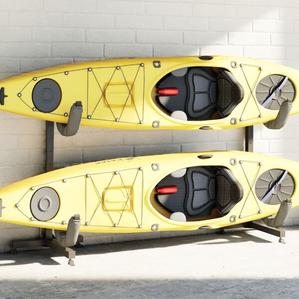 vidaXL Porte-kayak pour 2 kayaks 250x57x127,5 cm acier